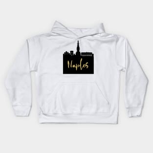 NAPLES ITALY DESIGNER SILHOUETTE SKYLINE ART Kids Hoodie